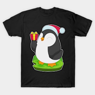 Penguin Christmas Santa hat T-Shirt